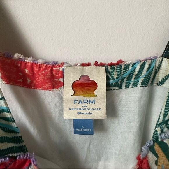 Farm Rio Floral Mini Cotton Dress Size S - Picture 5 of 6